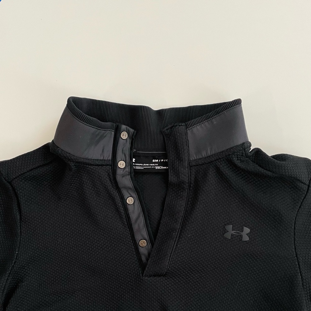 Under Armour Golf ColdGear Black Long Sleeve Pullover - Mens Small